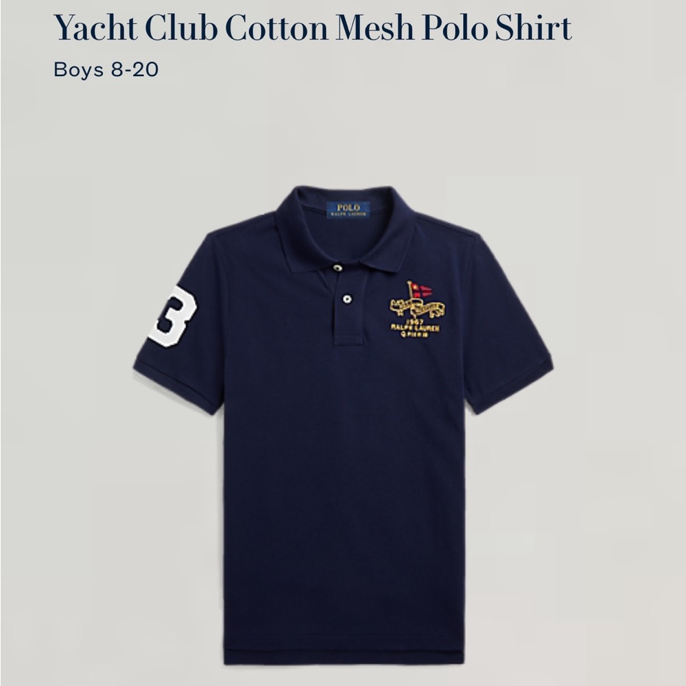 Ralph Lauren Yacht Club Cotton Mesh Polo Shirt